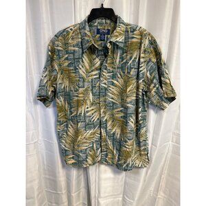Ono & Company XXL Tropical Leaf Short Sleeve Button-Up Shirt